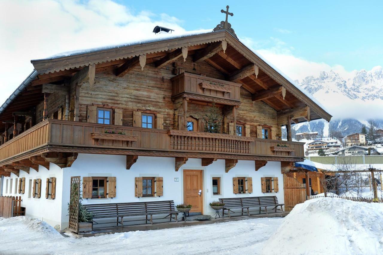 Ferienwohnung Haus Strobler Going am Wilden Kaiser Exterior foto